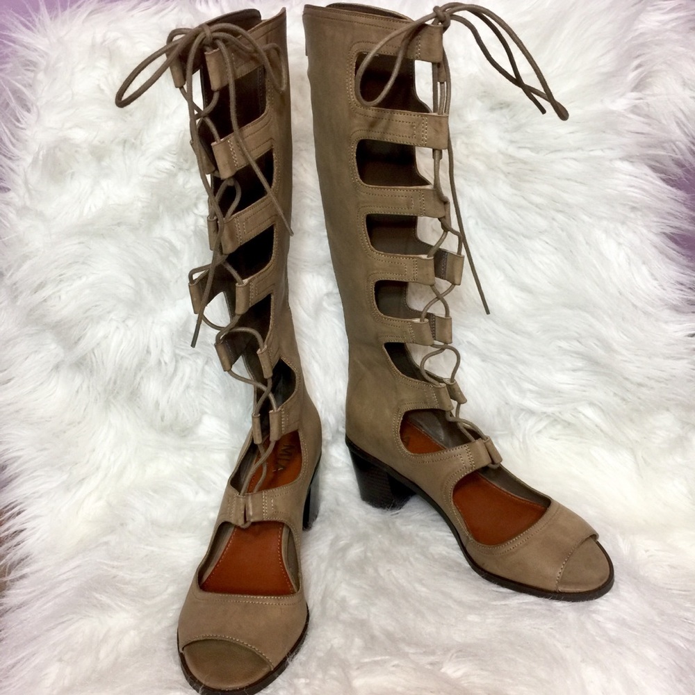 Mia Gladiator Lace-up Boots Sandals